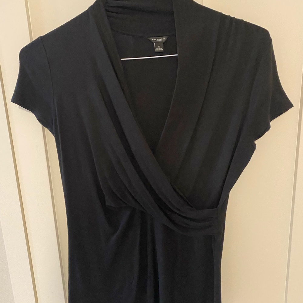 SALE TODAY!!  Women’s black short sleeve cross in the front top.